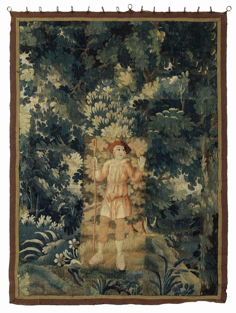 Frammento di arazzo, XVII secolo  - Auction Antique carpets - Cambi Casa d'Aste