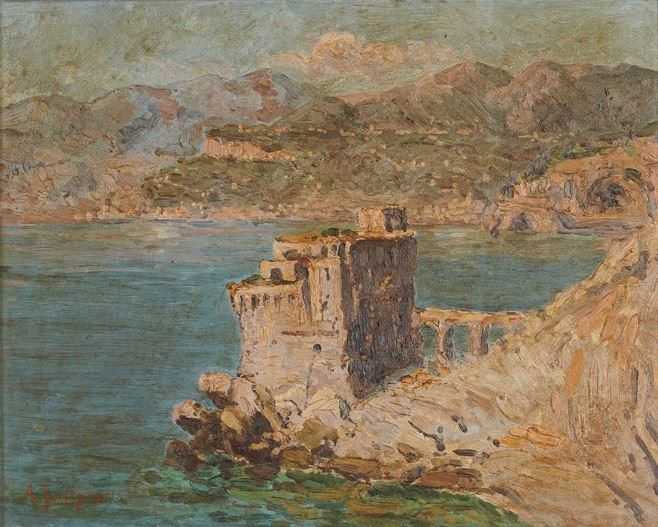 Antonio Ferrigno : Paesaggio  - Asta Dipinti del XIX e XX secolo - Cambi Casa d'Aste