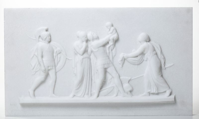 Bassorilievo in conglomerato marmoreo. XX secolo  - Auction Sculpture - Cambi Casa d'Aste