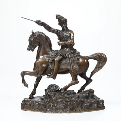 Vittorio Emanuele II a Cavallo. Fonditore del XIX-XX Secolo