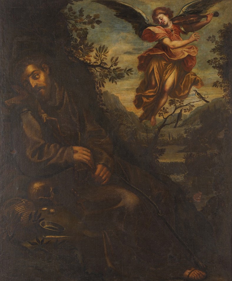 Agostino Carracci - San Francesco Confortato Dall'angelo