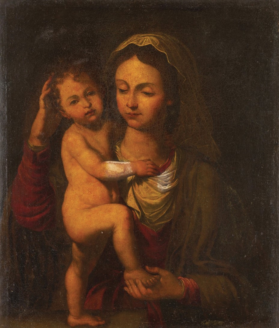 Scuola del XVII Secolo Madonna con Bambino