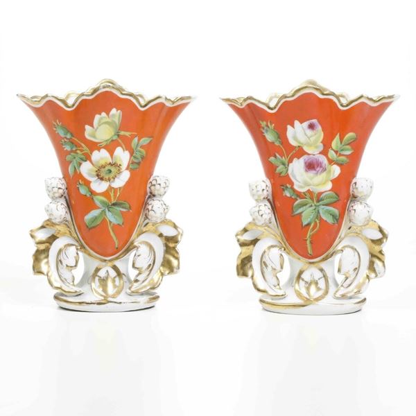 Coppia di vasi, XIX secolo. 