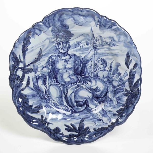 Piatto. Albissola, Manifattura Giuseppe Mazzotti, XX secolo.