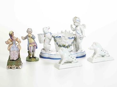 Coppia di Figurine Porta Stecchini, XIX Secolo.