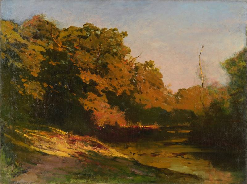 Filiberto Petiti : Paesaggio  - olio su tela - Auction 19th and 20th Century Paintings - Cambi Casa d'Aste