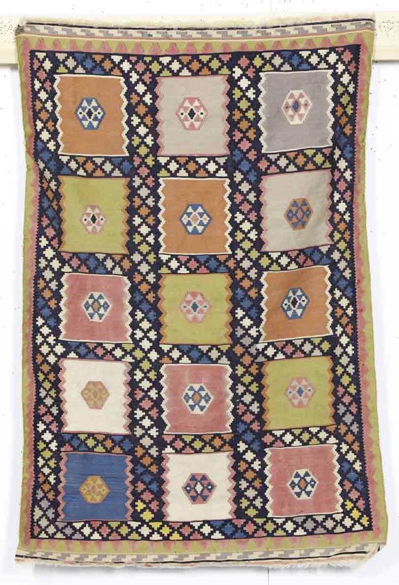 Kilim Caucaso inizio XX secolo  - Auction Carpets - Cambi Casa d'Aste