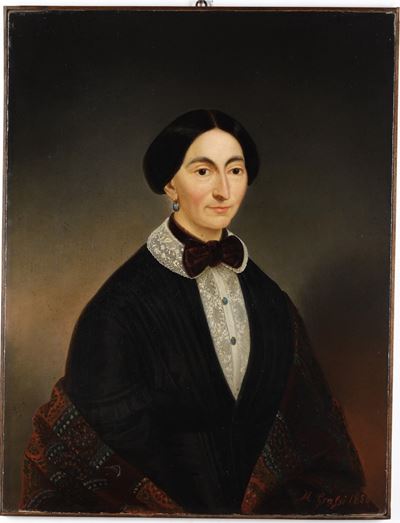 Pittore del XIX Secolo Ritratto Femminile