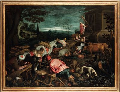 La Costruzione Dell'arca di Noèil Sacrificio di Noè