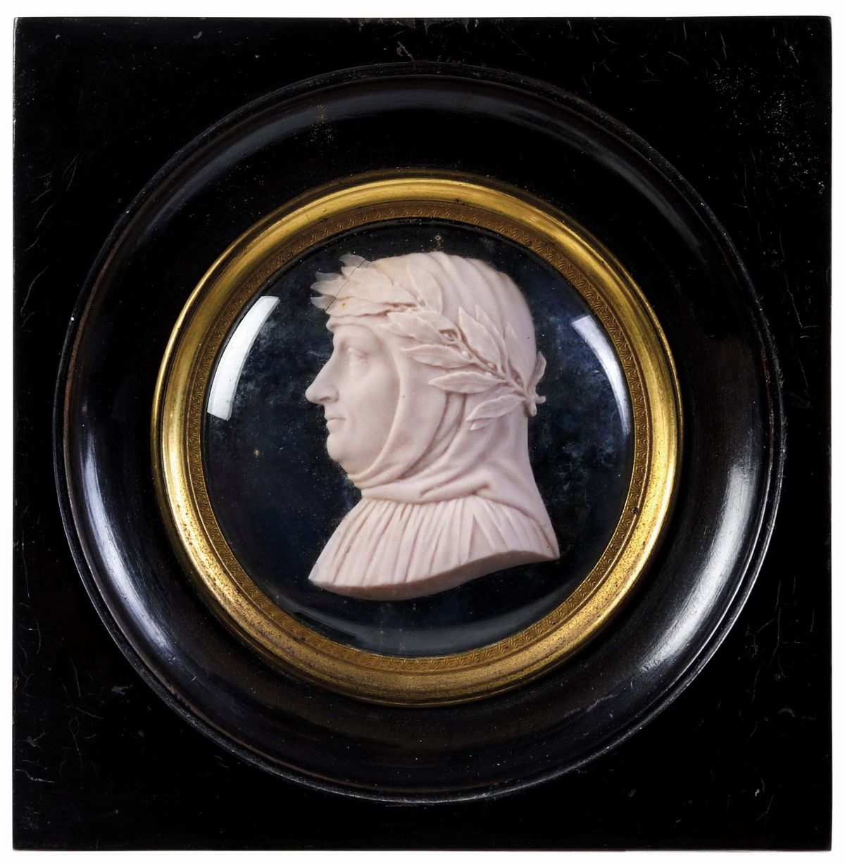 Due Profili di Michelangelo e Petrarca. Arte Neoclassica, Toscana XVIII-XIX Secolo. Ceroplasta Pr...