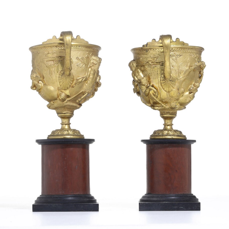 Coppia di Kantaros Pompeiani. Francia, XIX Secolo, Probabile Manifattura Barbedienne