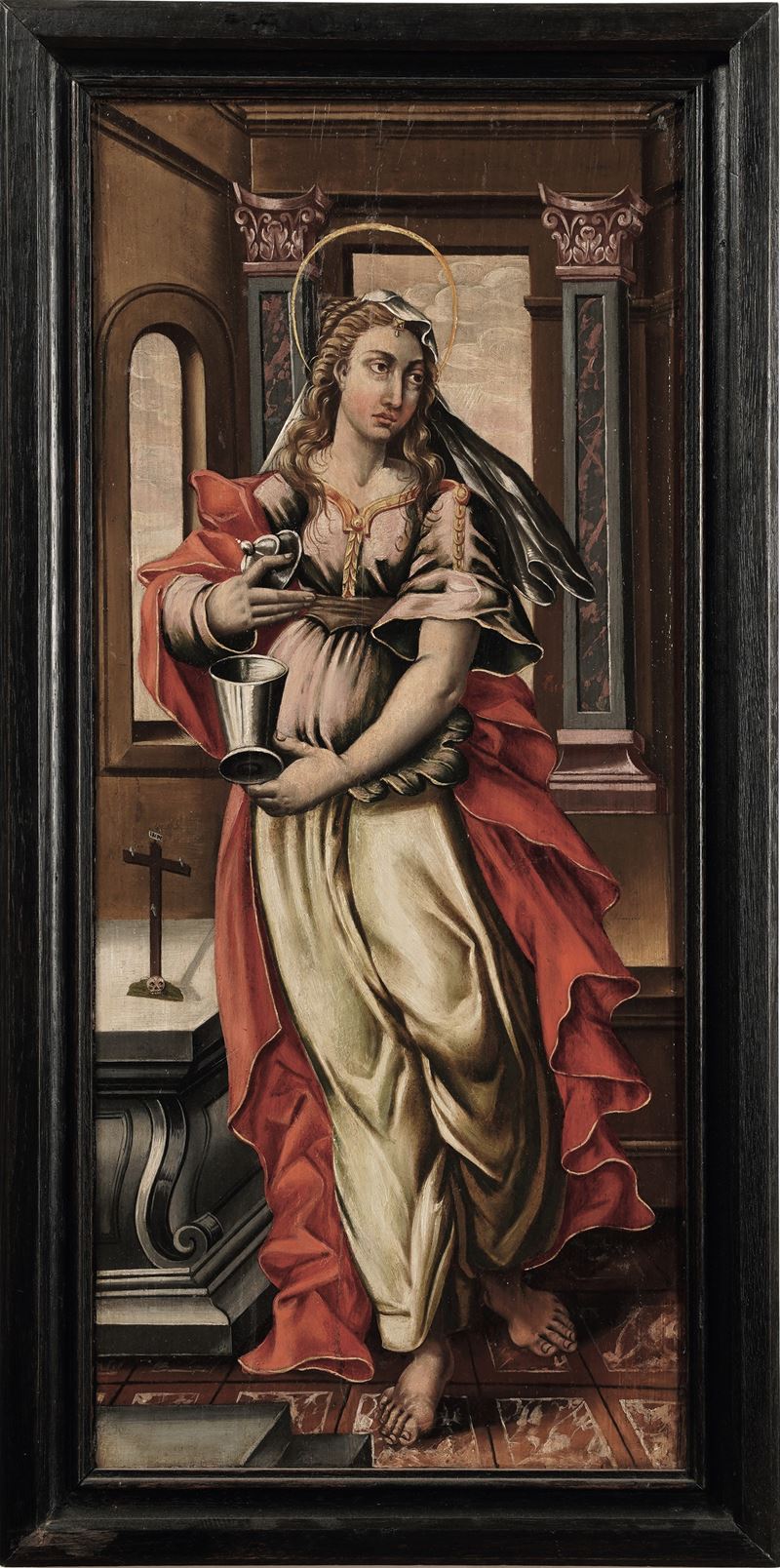 Scuola spagnola del XVI secolo Maria Maddalena  - olio su tela - Asta Old Masters - Cambi Casa d'Aste