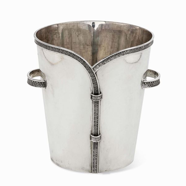 Portaghiaccio. Argenteria milanese del XX secolo, argentiere S.AN. Fabbrica Italiana argenterie di Alignani Pasquale & Alignani Mariano per Calderoni Milano