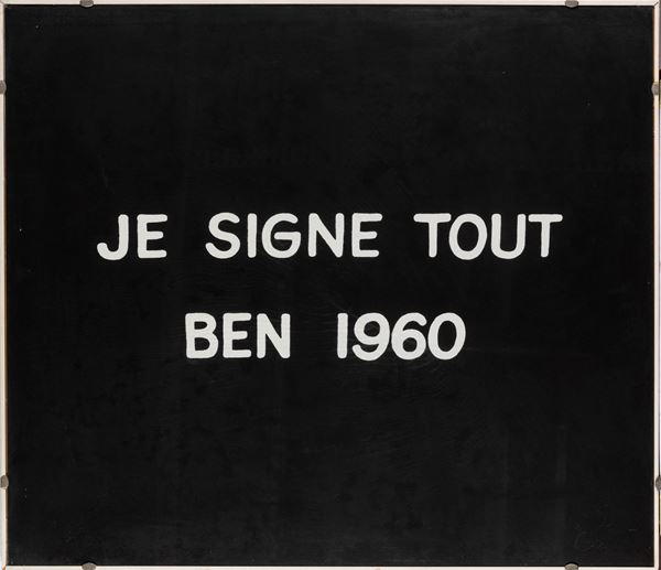Ben Vautier - JE SIGNE TOUT BEN 1960