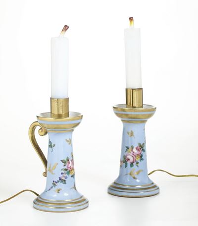 Coppia di Lampade da Comodino.francia, XX Secolo.