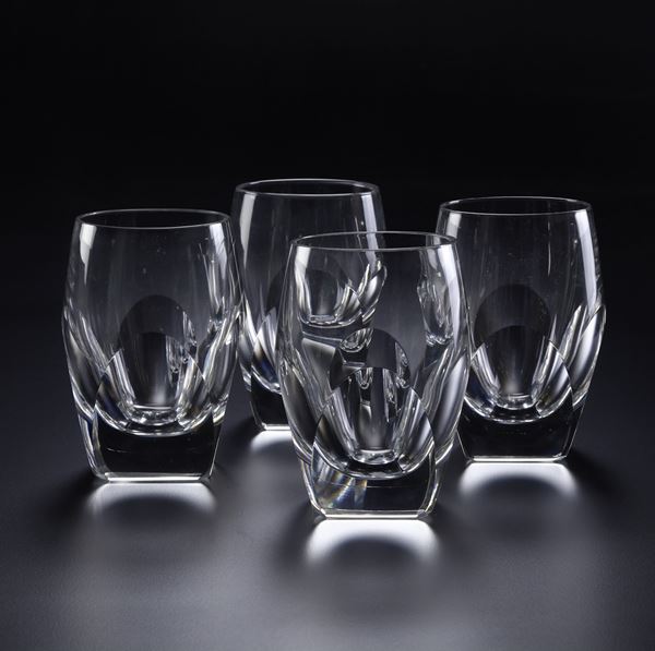 Dodici bicchieri da whisky Cecoslovacchia, Manifattura Moser, metà del XX secolo circa