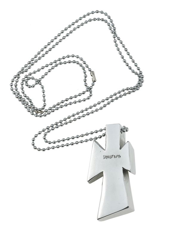 "Cross" pendant. Signed Silvia De Barba