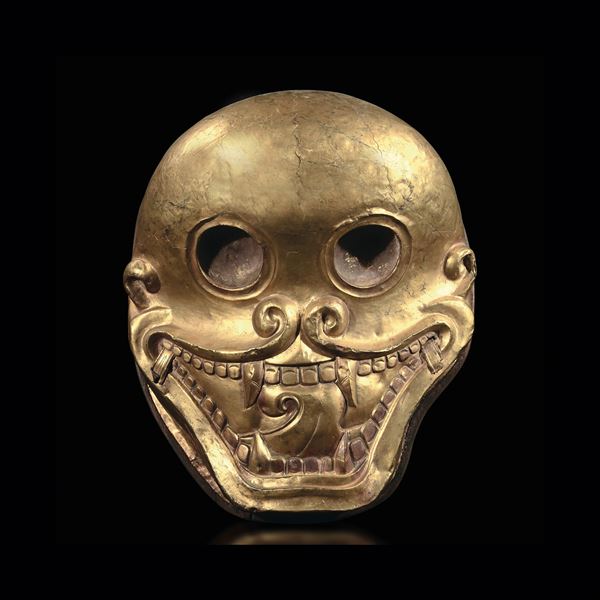 A copper ritual mask, Tibet, 1700s