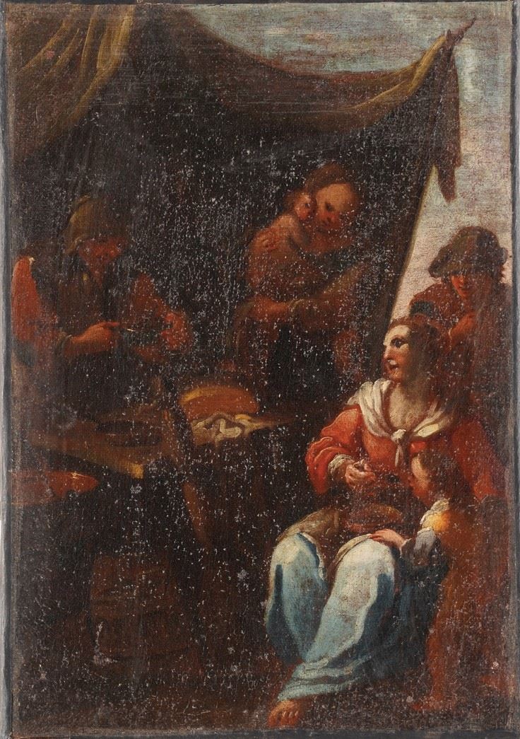 Scuola del XVII secolo Scena di genere  - olio su tela - Asta Dipinti Antichi - Cambi Casa d'Aste