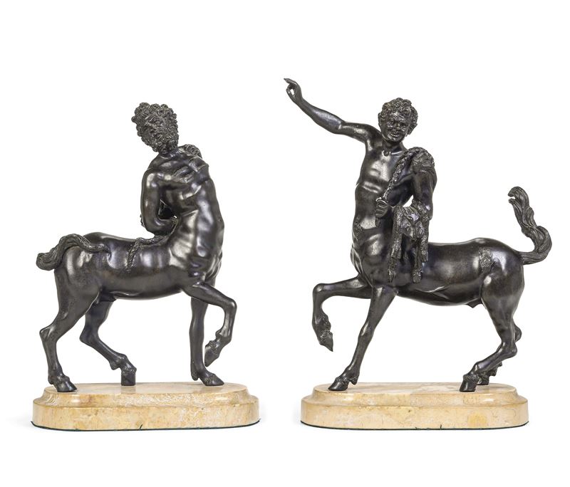 Giovane e vecchio centauro. Fonditore di gusto neoclassico del XIX-XX secolo  - Auction Sculpture and Works of Art - Cambi Casa d'Aste