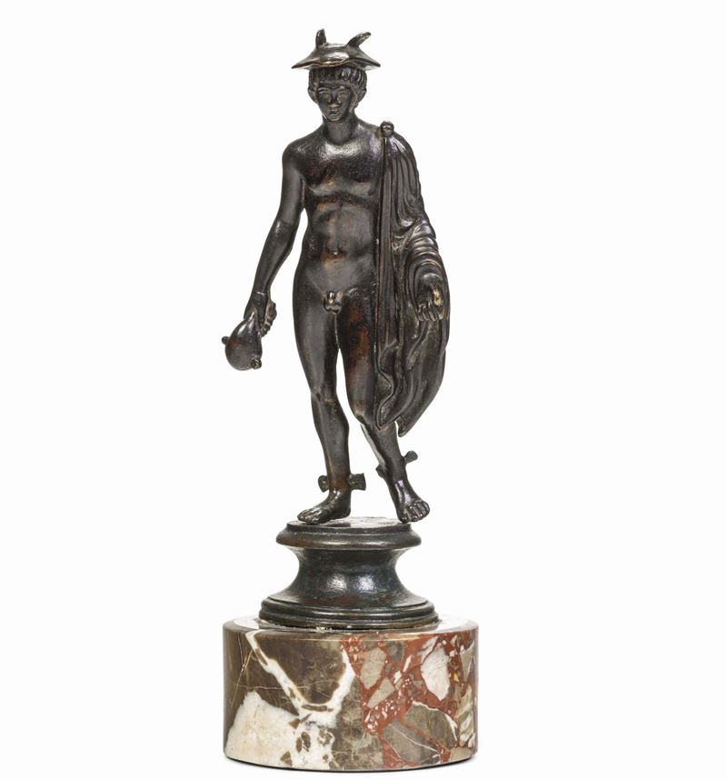 Mercurio. Fonditore neoclassico del XIX secolo  - Asta Scultura e Oggetti d'Arte - Cambi Casa d'Aste