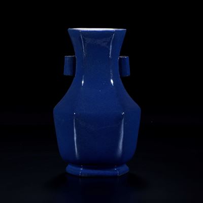 Vaso in Porcellana Blu. Cina XIX-XX Secolo