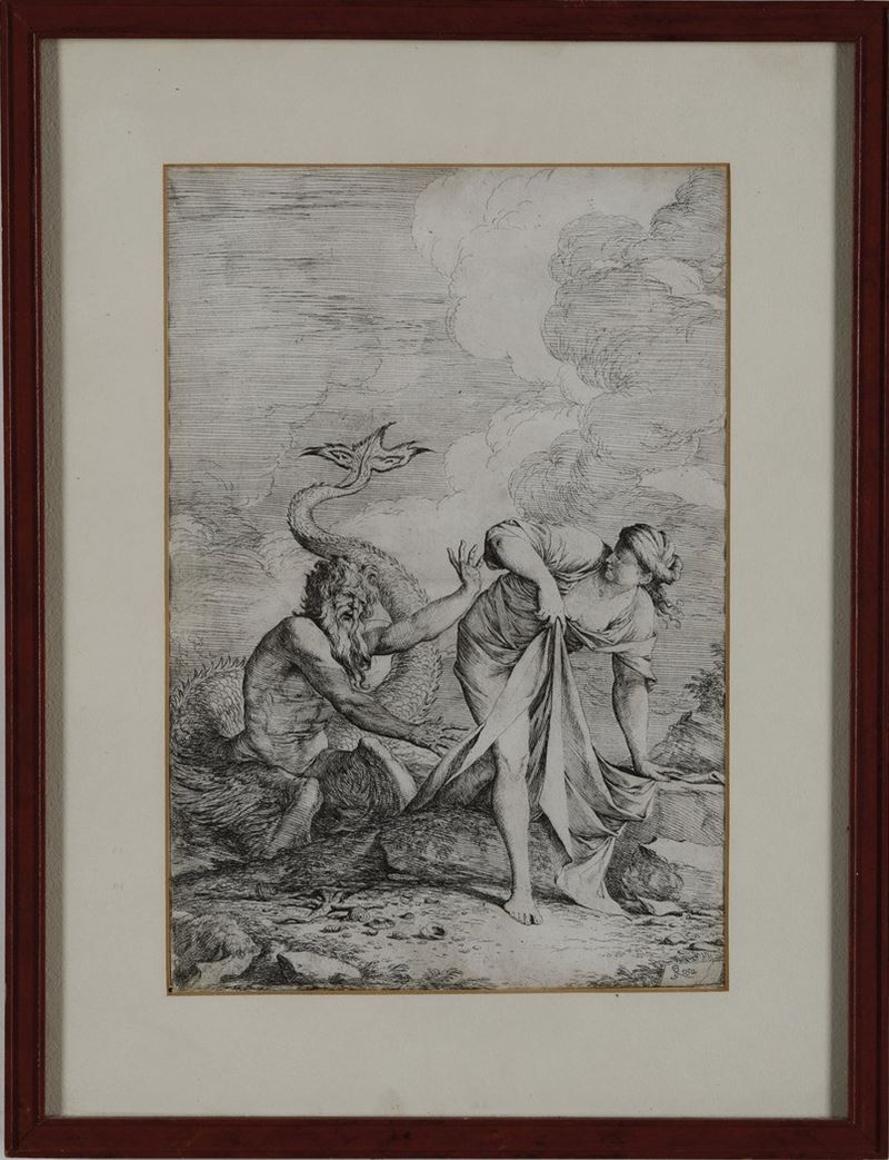 Salvator Rosa (1615 - 1673) Glauco e Scilla...(Roma?), 1661  - Asta Libri antichi e rari, Stampe, Vedute e Mappe - Cambi Casa d'Aste