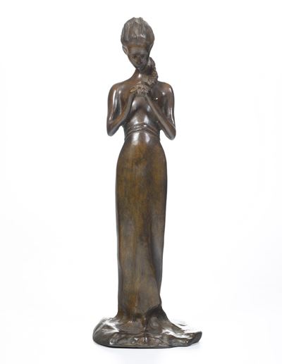 Da Modello di Paolo Troubetzkoy (intra 1864 - Pallanza 1938) Fanciulla che Si Fa la Treccia