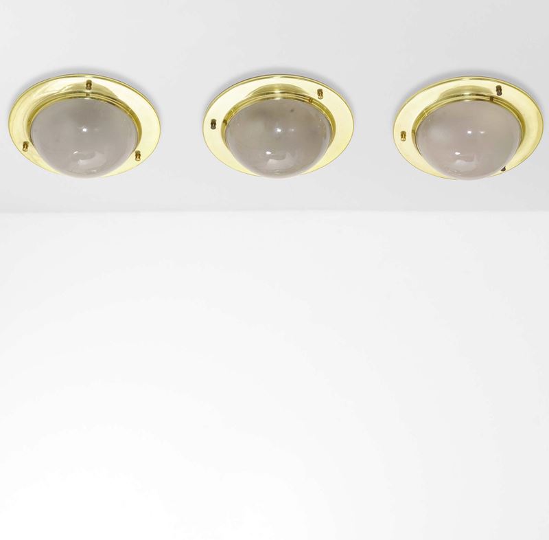 Luigi Caccia Dominioni : Tre lampade a soffitto o a parete mod. LSP6  - Auction Design - Cambi Casa d'Aste