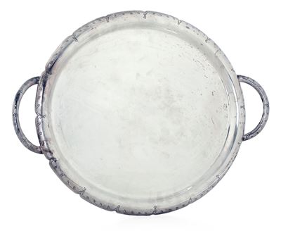Vassoio Biansato. Argenteria Siciliana del XX Secolo, Argentiere Eugenio Stancampiano, Palermo
