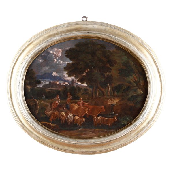Paesaggio con pastori e armenti