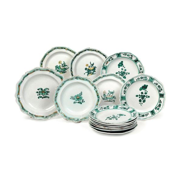 Quattordici piatti. Cerreto Sannita, XVIII secolo.