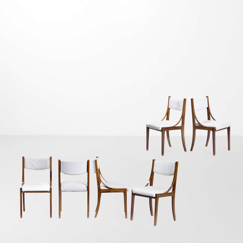 Luigi Massoni : Sei sedie mod. Barbara  - Asta Design Lab - Cambi Casa d'Aste