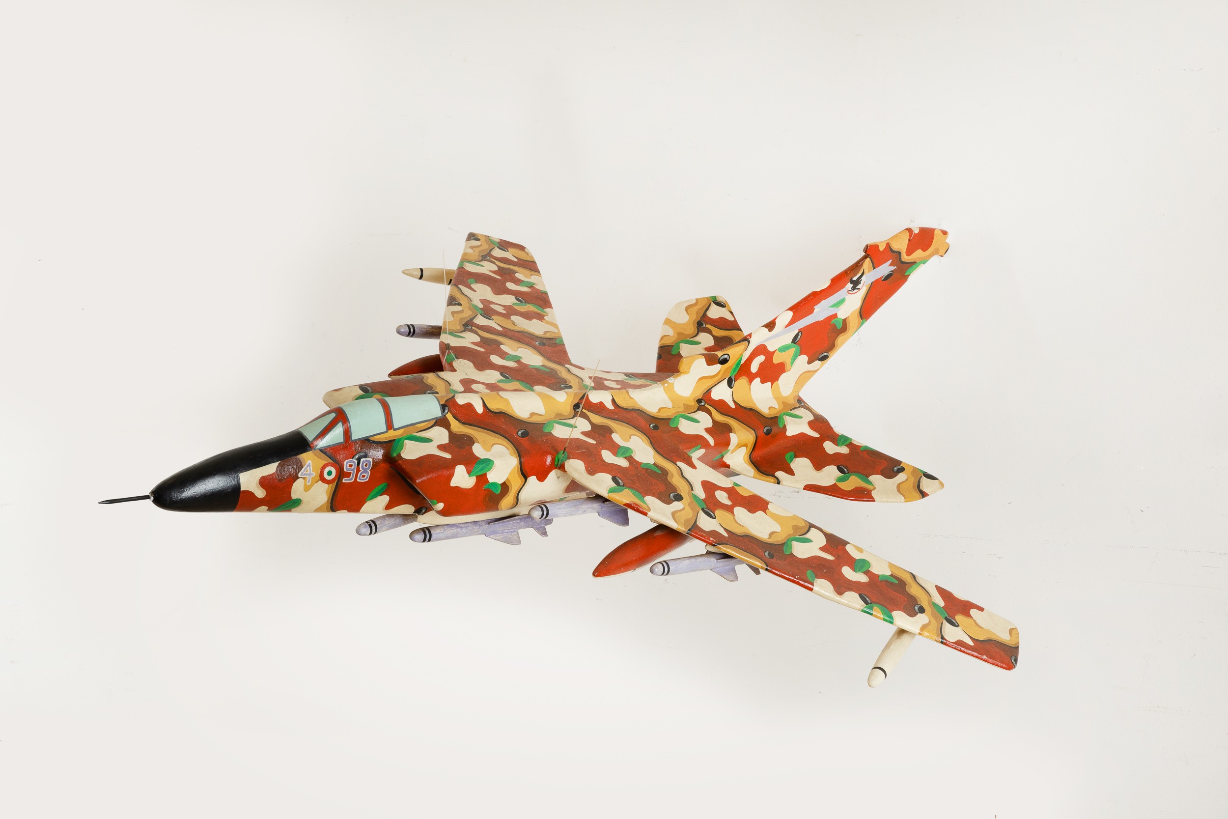 Simone Racheli - Senza titolo (Aereo), scultura in legno dipinto