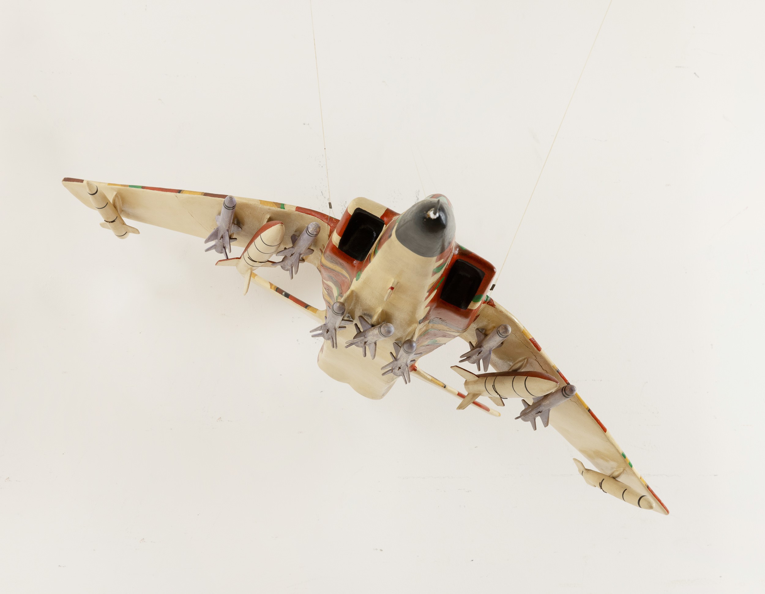 Simone Racheli - Senza titolo (Aereo), scultura in legno dipinto