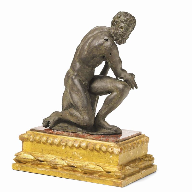 Ercole accovacciato. Arte Tardo Manierista, Firenze o Roma, XVI-XVII secolo.  - Auction Sculpture and Works of Art - Cambi Casa d'Aste