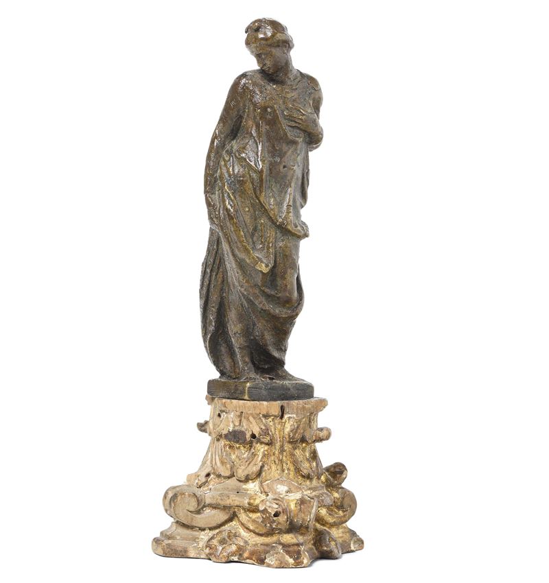 Figura femminile. Fonditore rinascimentale veneto, ambito di Tiziano Aspetti  - Asta Scultura e Oggetti d'Arte - Cambi Casa d'Aste