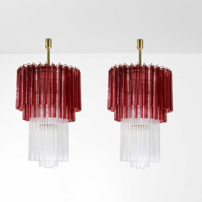 Venini : Due lampade a sospensione  - Asta Design - Cambi Casa d'Aste