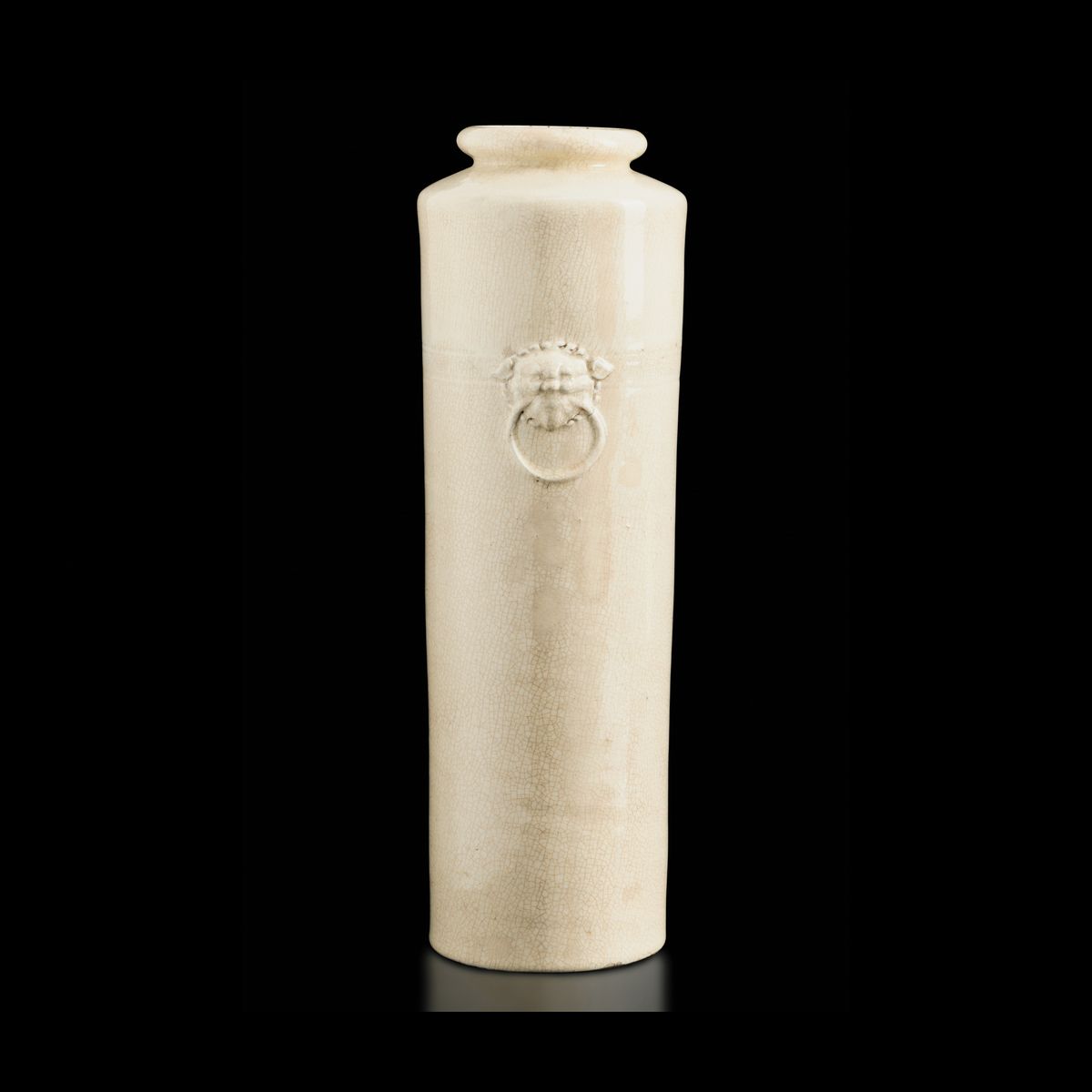 Vaso in Porcellana Blanc De Chine con Anse a Mascheroni, Dehua, Cina, Dinastia Qing, XVII Secolo