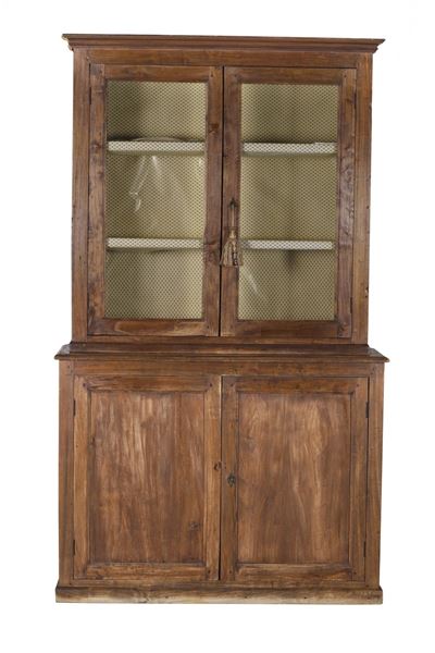 Credenza Rustica a Due Ante e Due Sportelli, XIX Secolo