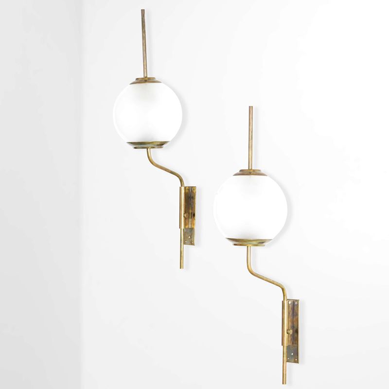 Luigi Caccia Dominioni : Due lampade a parete mod. LP10  - Auction Design - Cambi Casa d'Aste