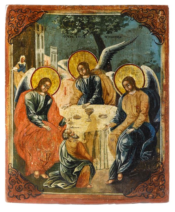 Icona raffigurante la Trinità. Russia, XVIII secolo.
