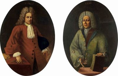 Scuola del XVIII Secolo Ritratti di Gentiluomini