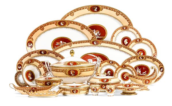 Servizio da tavola Parigi, Manifattura Sèvres, metà del XIX secolo (porcellana) Pittore indipendente (decorazione) 