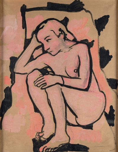 Nudo Rosa Seduto