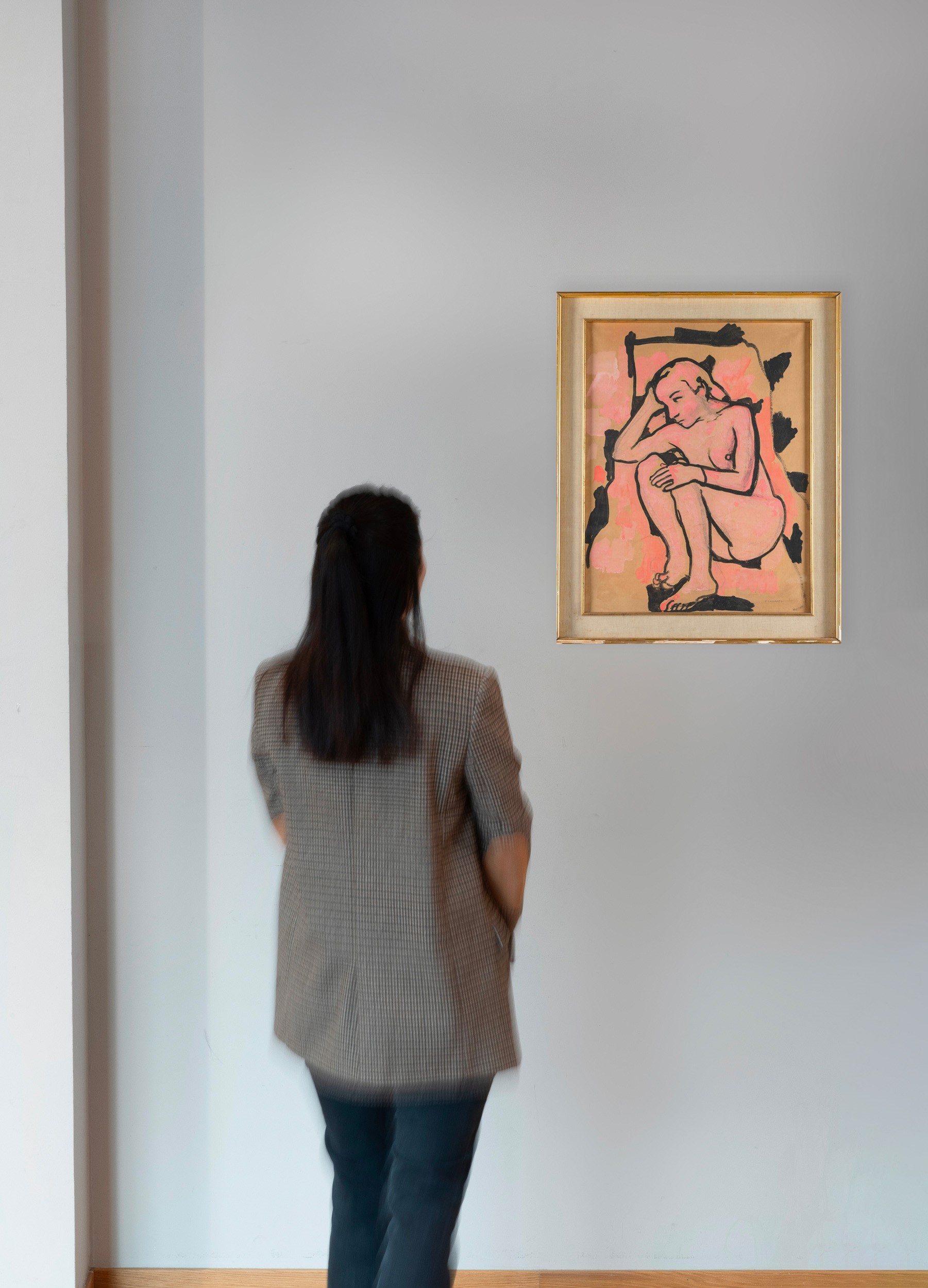 Felice Casorati - Nudo Rosa Seduto
