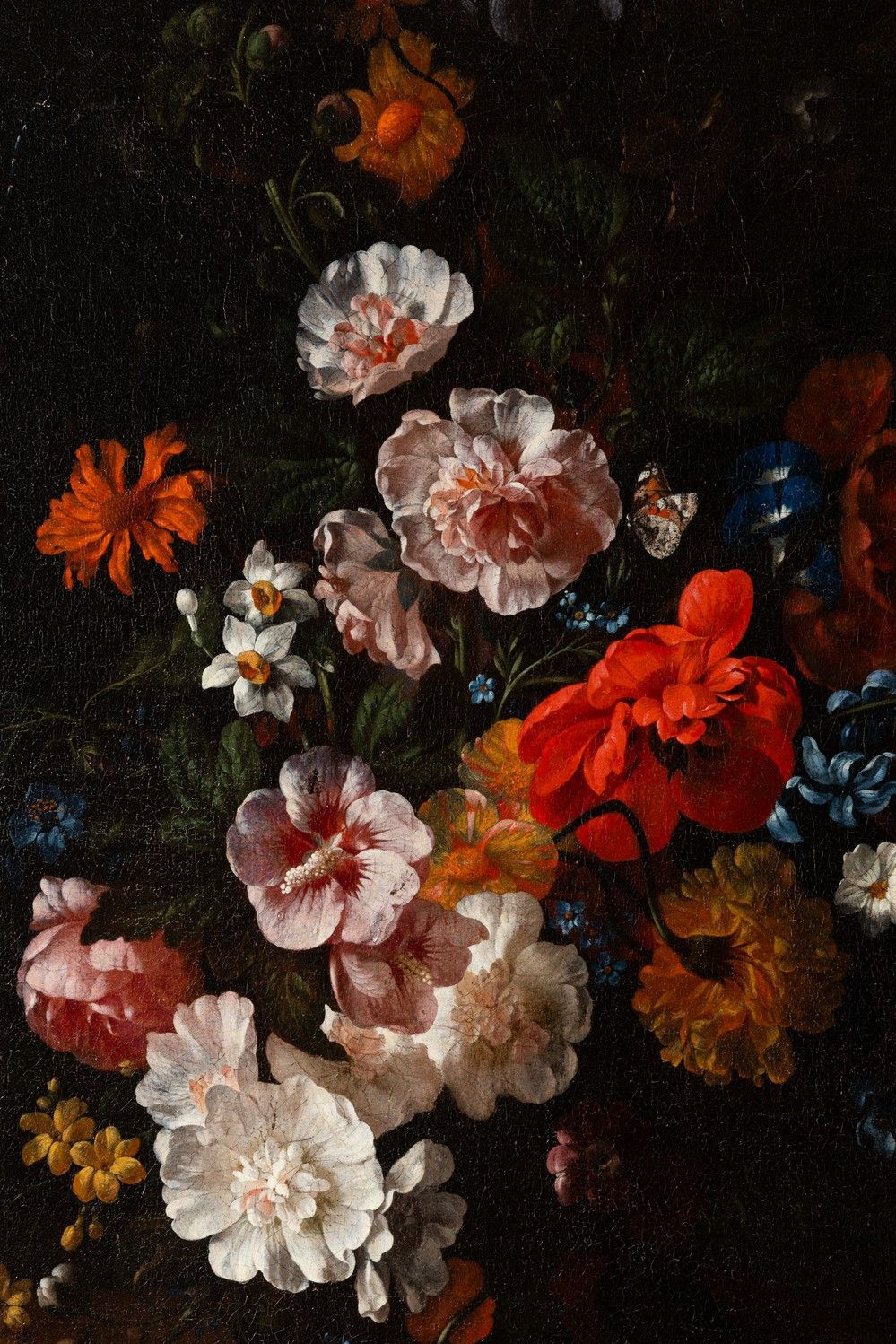 Scuola Napoletana del XVII Secolo Natura Morta con Vaso di Fiori