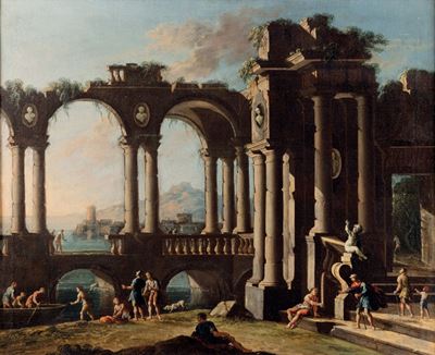 Capriccio con Porticato e Figure