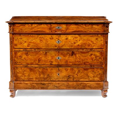 Comò in Legno a Quattro Cassetti. XIX Secolo