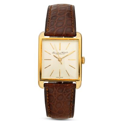 Orologio in Oro 18k Carica Manuale di Forma Quadrata Extrapiatto, Quadrante Argentè con Indici Ap...